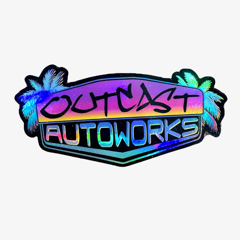 Outcast Palm Holographic Decal