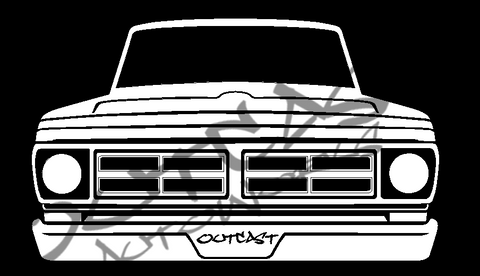 1972 Ford F-100 Vinyl Decal